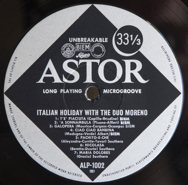 Duo Moreno : Italian Holiday (LP)