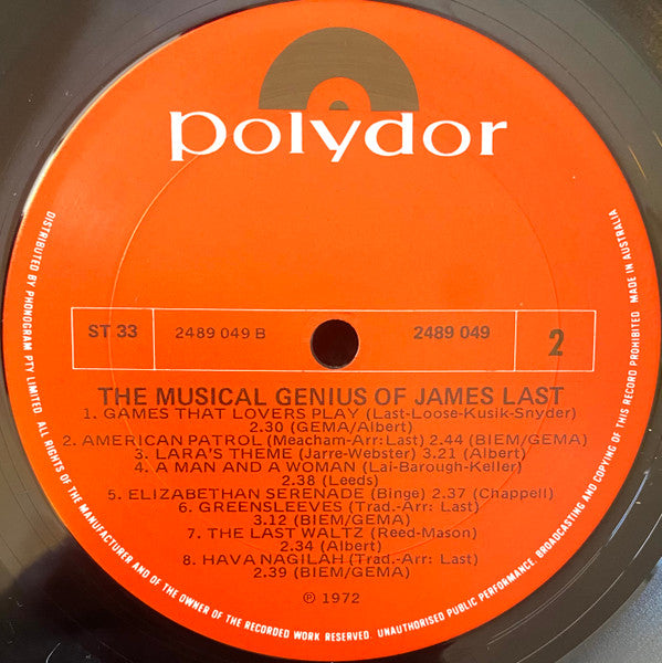 James Last : The Musical Genius Of James Last (LP, Comp, ARC)