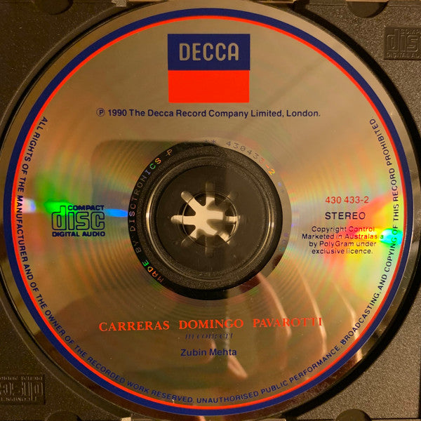 José Carreras, Placido Domingo, Luciano Pavarotti, Zubin Mehta : In Concert (CD, Album)