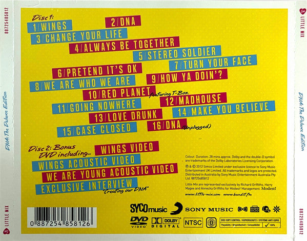 Little Mix : DNA (CD, Album, Dlx + DVD-V, NTSC, Reg)