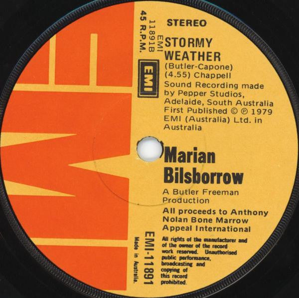 Marian Bilsborrow : My Tony (7")
