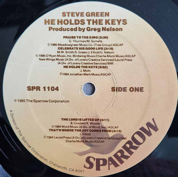 Steve Green (3) : He Holds The Keys (LP, Album, RE)