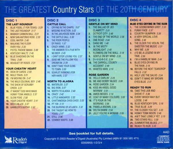 Various : The Greatest Country Stars Of The 20th Century (4xCD, Comp)