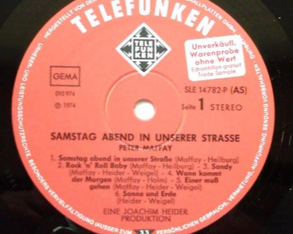 Peter Maffay : Samstag Abend In Unserer Straße (LP, Album)