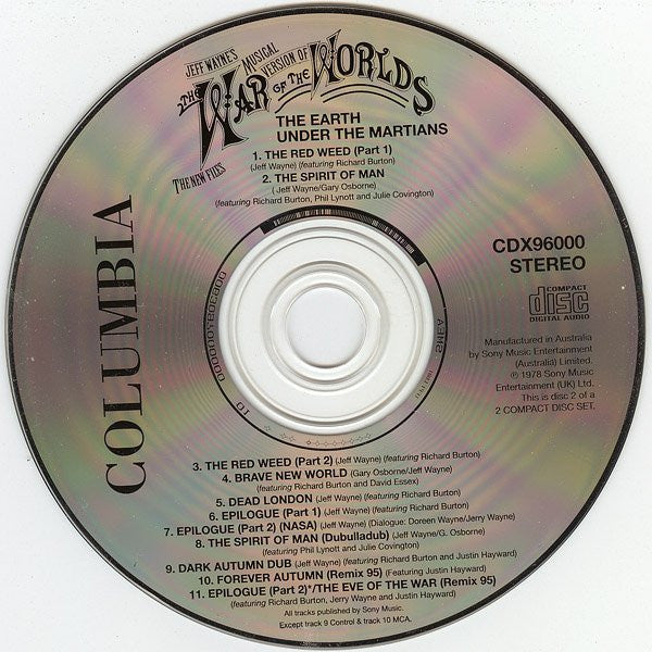 Jeff Wayne : The War Of The Worlds (2xCD, Album, RM)