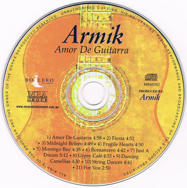 Armik : Amor De Guitarra (CD, Album)