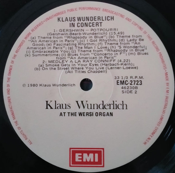 Klaus Wunderlich : In Concert (LP, Album)