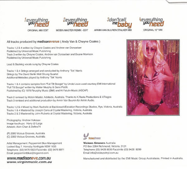 Madison Avenue : Everything You Need (CD, Single)