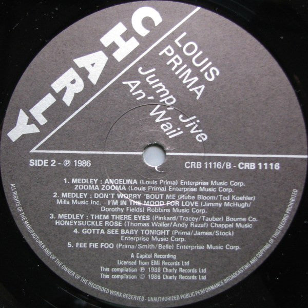 Louis Prima : Jump Jive An' Wail! (LP, Comp)