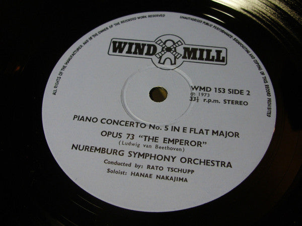 Ludwig van Beethoven, Nürnberger Symphoniker Conducted By Räto Tschupp : The Emperor Concerto No 5 In E Flat Major (LP)