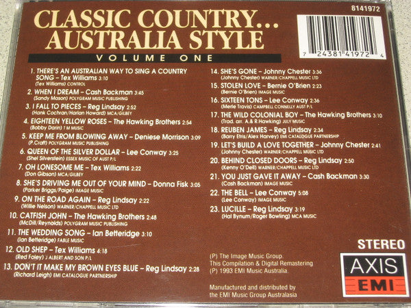 Various : Classic Country... Australia Style Volume One (CD, Comp)