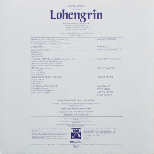 Richard Wagner, Berliner Philharmoniker, Herbert von Karajan : Lohengrin (5xLP + Box)