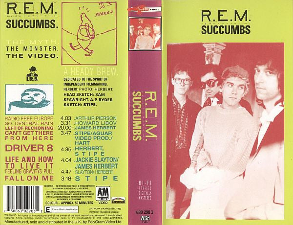 R.E.M. : Succumbs (VHS, RE, PAL)
