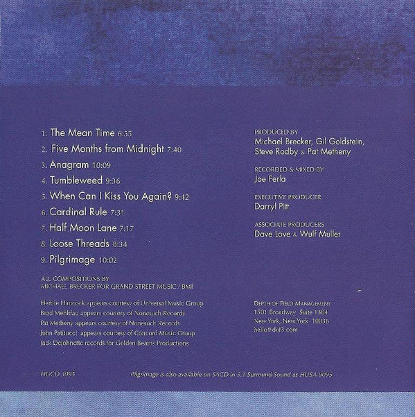 Michael Brecker : Pilgrimage (CD, Album)