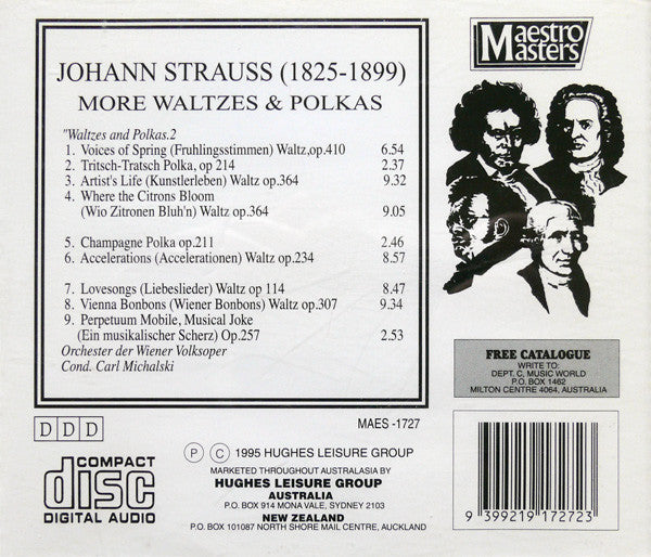 Johann Strauss* : More Waltzes & Polkas (CD)
