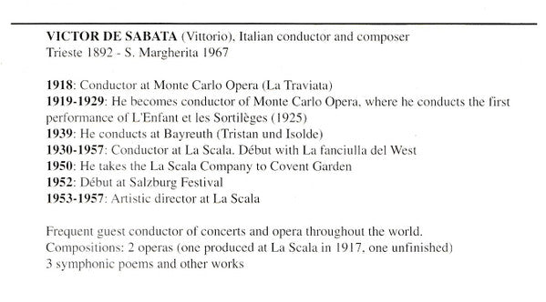 Victor De Sabata, Beethoven*, Brahms*, Strauss*, Berlioz*, Wagner*, Sibelius* : Recordings: 1939 & 1946 (2xCD, Comp, Mono, RM)