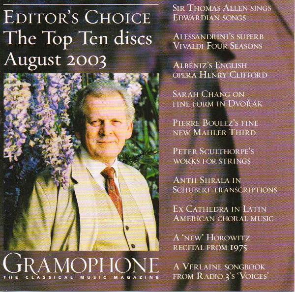 Various : Gramophone Editor's Choice: August 2003 (CD, Comp)