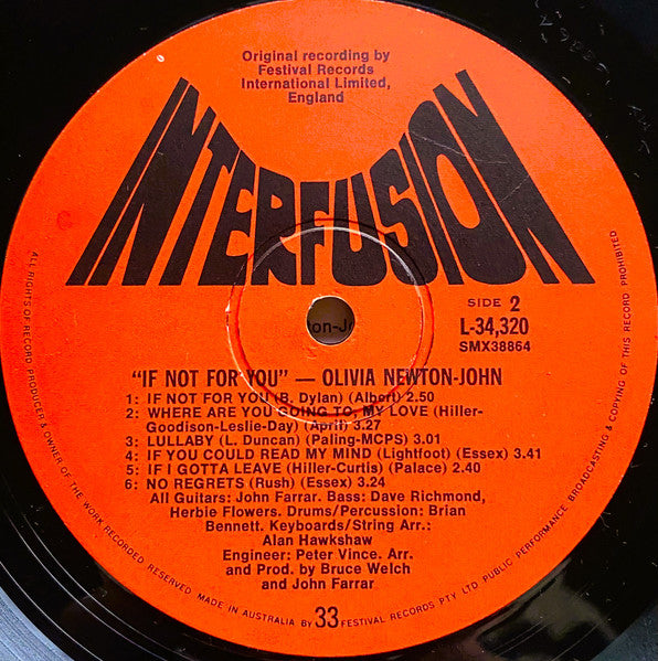 Olivia Newton-John : If Not For You (LP, Album, UK )