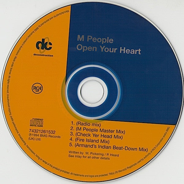 M People : Open Your Heart (CD, Maxi, CD1)