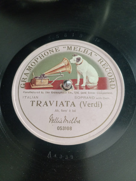 Nellie Melba : Ah, Fors' è Lui From La Traviata (Shellac, 12", S/Sided)