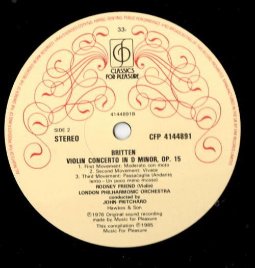 Sir Michael Tippett, Benjamin Britten, London Symphony Orchestra : Double Concerto / Violin Concerto (LP, Comp, RM)