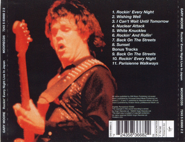 Gary Moore : Rockin' Every Night - Live In Japan (CD, Album, RE, RM)