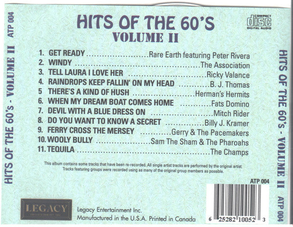 Various : Hits Of The 60's - Volume II (CD, Comp)