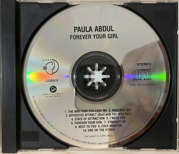 Paula Abdul : Forever Your Girl (CD, Album)
