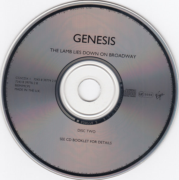 Genesis : The Lamb Lies Down On Broadway (2xCD, Album, RE, RM)