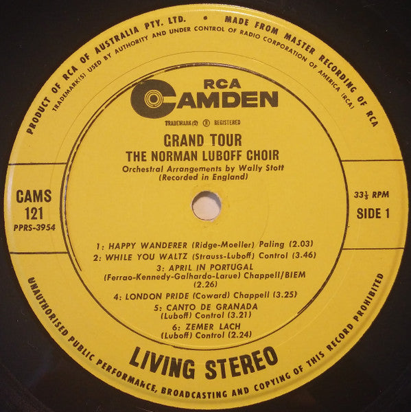 Norman Luboff Choir : Grand Tour (LP, Album)