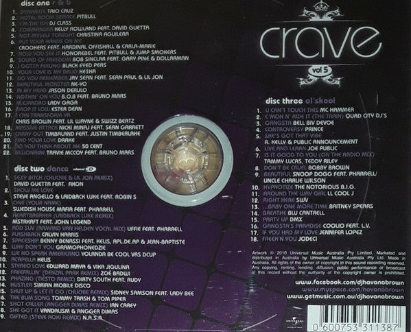 DJ Havana Brown* : Crave Vol 5 (2xCD + CD, Enh + Comp, Mixed)