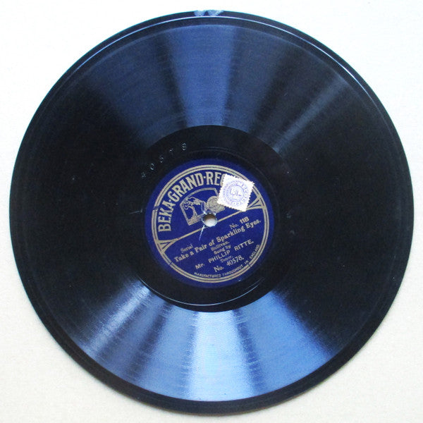 Phillip Ritte : Because / Take A Pair Of Sparkling Eyes (Shellac, 10", Mono)