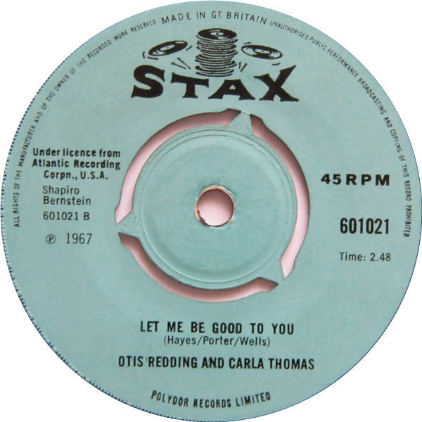 Otis Redding And Carla Thomas : Knock On Wood (7", Single)