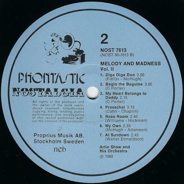 Artie Shaw And His Orchestra : Melody And Madness Vol. II (LP, Comp)