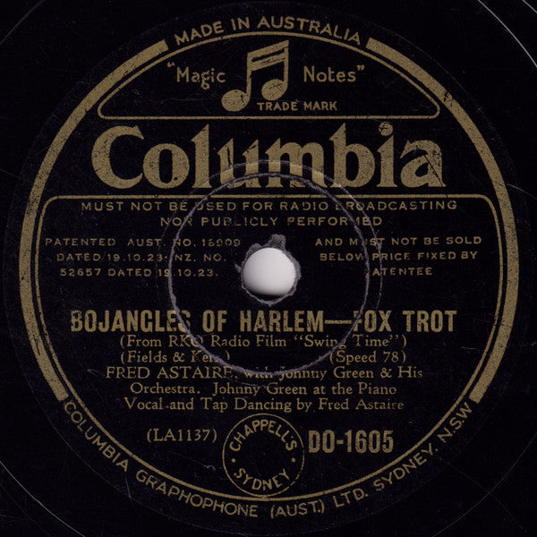 Fred Astaire With Johnny Green And His Orchestra : Never Gonna Dance / Bojangles Of Harlem (Shellac, 10")