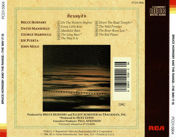 Bruce Hornsby And The Range : The Way It Is (CD, Album, Club, RE, CRC)