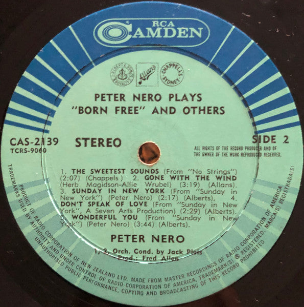 Peter Nero : Peter Nero Plays Born Free And Others (LP, Album)