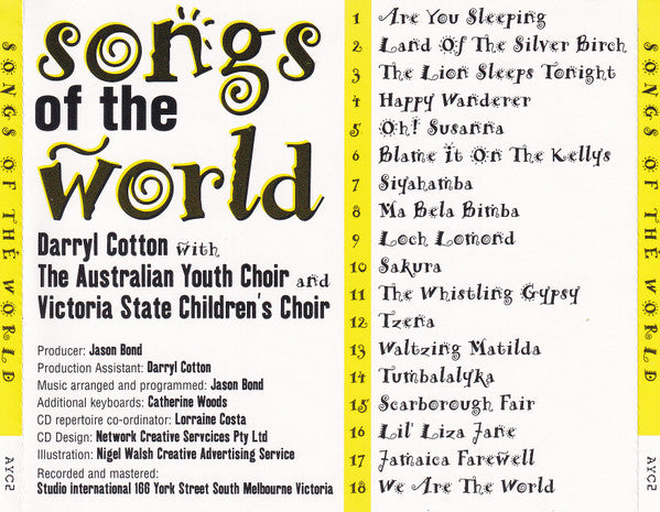 Darryl Cotton With The Australian Youth Choir And Victoria State Children's Choir : Songs Of The World (CD, Album)