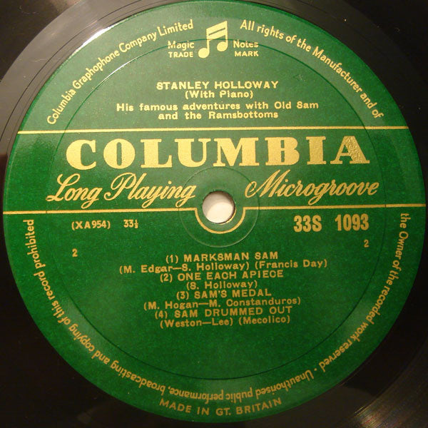 Stanley Holloway : His Famous Adventures With Old Sam And The Ramsbottoms (10", Comp)