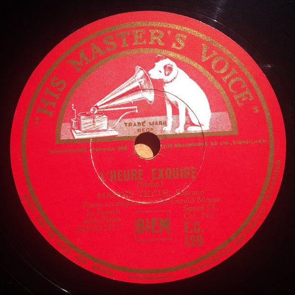 Maggie Teyte : Offrande / L'Heure Exquise (Shellac, 10", Mono)