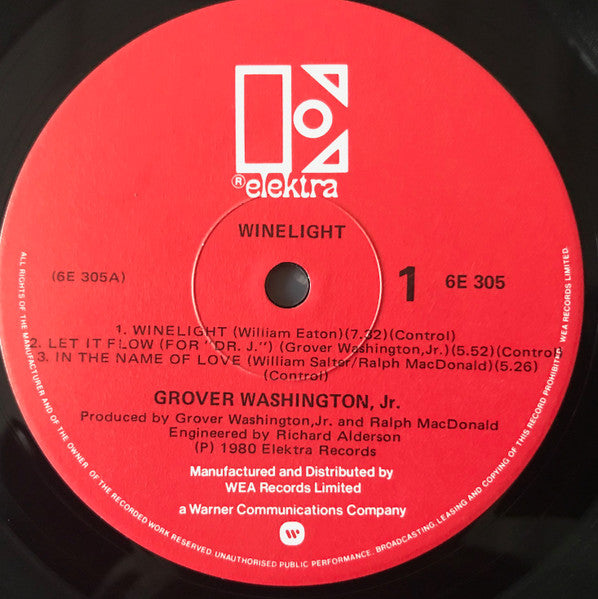 Grover Washington, Jr. : Winelight (LP, Album)
