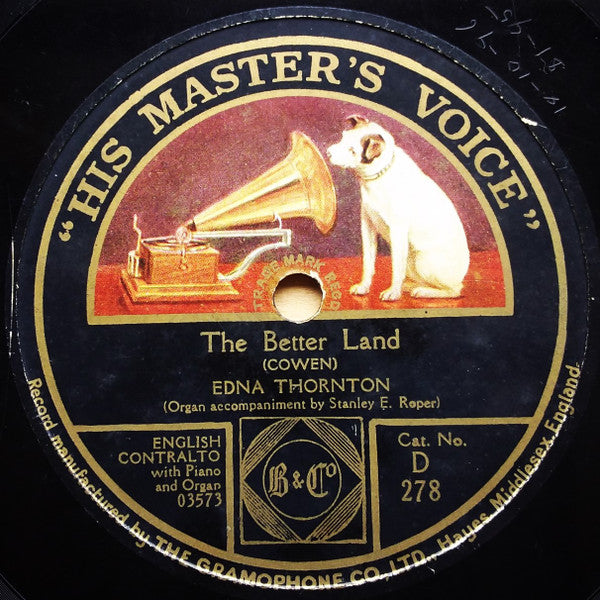 Edna Thornton : Nearer My God To Thee / The Better Land (Shellac, 12", Mono)