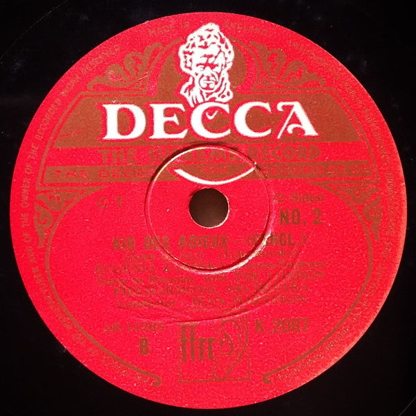 Eugenia Zareska : Air Des Adieux - Part One (Joan of Arc) / Air Des Adieux - Part Two (Joan of Arc) (Shellac, 12", Mono)