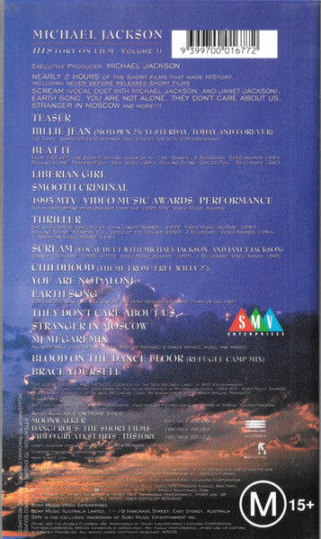 Michael Jackson : HIStory On Film Volume II (VHS, PAL)