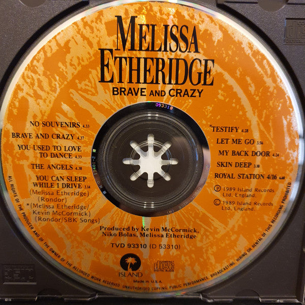 Melissa Etheridge : Brave And Crazy (CD, Album)
