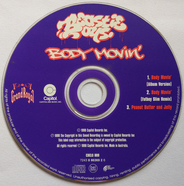 Beastie Boys : Body Movin' (CD, Single)