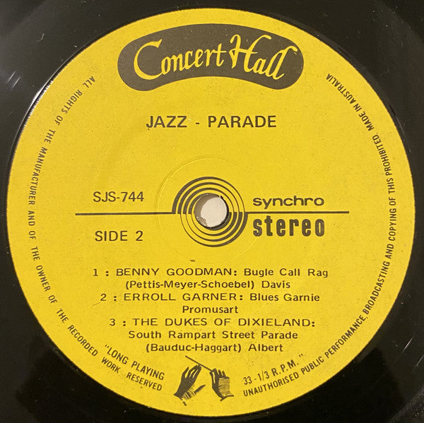 Various : Jazz Parade No. 2 (7", EP, Yel)