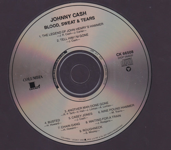 Johnny Cash : Blood, Sweat And Tears (CD, Album, RP)