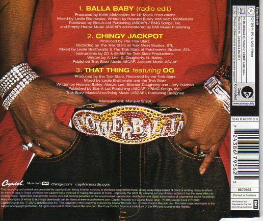 Chingy : Balla Baby (CD, Single, Copy Prot.)