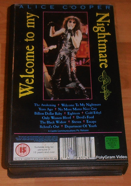 Alice Cooper (2) : Welcome To My Nightmare (VHS)